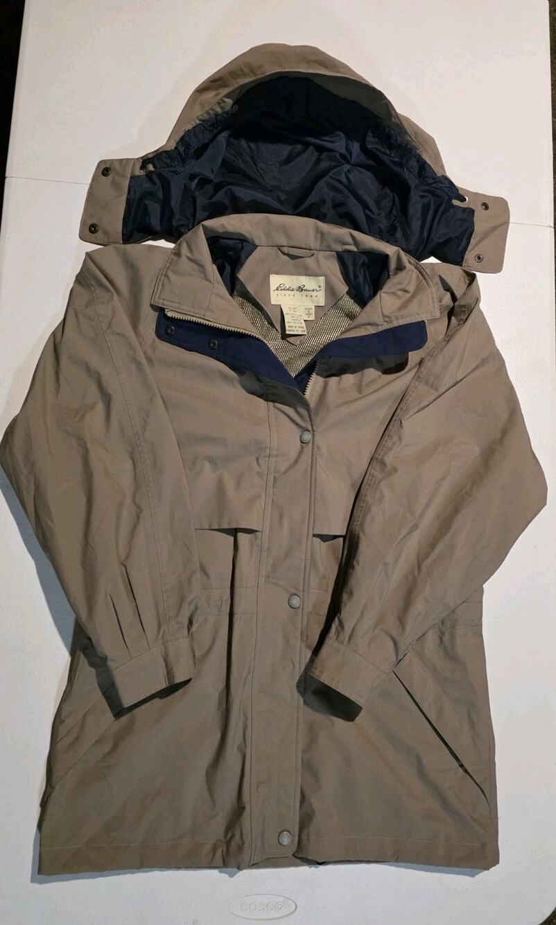 VTG 90s Eddie Bauer Gore-Tex Mountain Parka Womens Small Hooded Rain Jacket